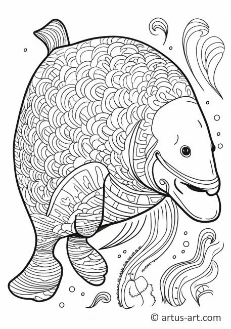 Página para colorear de dugong
